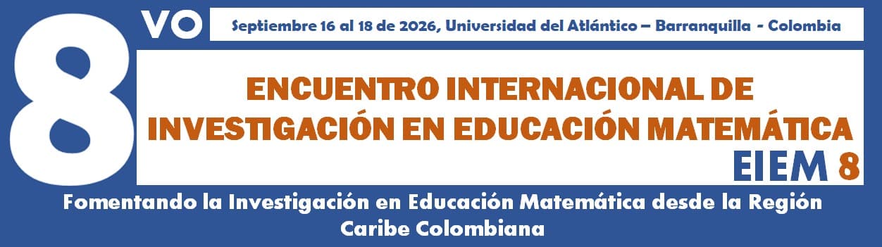 Portada oficial del 8vo Encuentro Internacional de Investigación en Educación Matemática EIEM 8